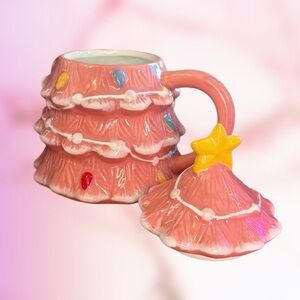 Cost Plus World Market Pink Scalloped Edge Mug